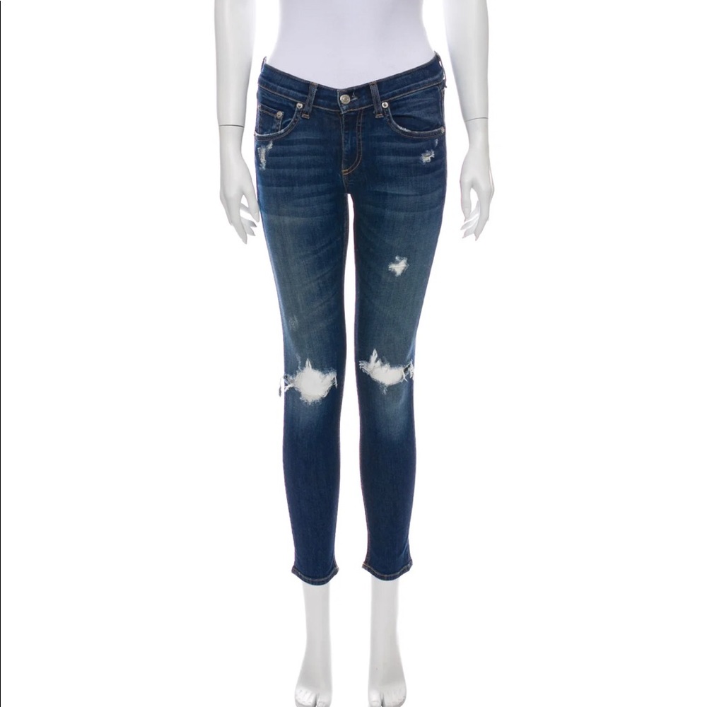 Rag & bone mid-rise skinny leg jeans